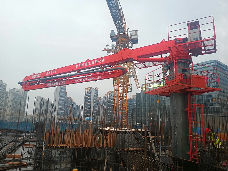 樓板頂升式液壓布料機